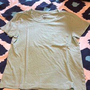 J. Crew Light Sage Green Short Sleeve Pocket Tee